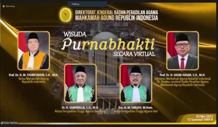 Wisuda Purnabakti KPTA Bandung &amp; KPTA Bali Secara Virtual